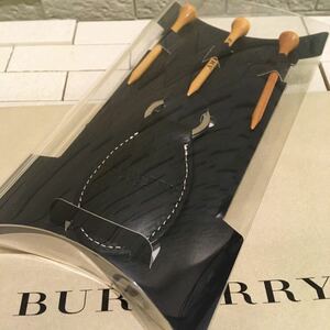 未使用　バーバリーゴルフ　BURBERRY 　GOLF　キーホルダー　キーリング　ティー3本　ブラック　セット