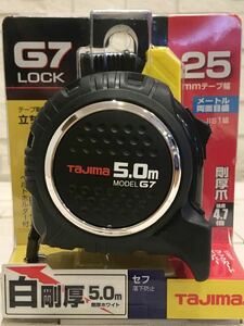 匿名ヤマト送料込み　未開封　タジマ　Tajima セフG7ロック25 　25mmテープ幅　5m SFG7L2550 JIS1級 剛厚テープ採用　セフ落下防止