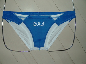 GX3 ジーバイスリー ビキニブリーフ スーパービキニ　まるで競パン　2023冬　新カラー　キネシスカットのようなデザイン　青