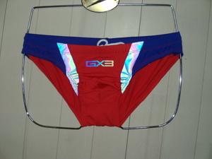 GX3 ジーバイスリー 競パン　ブーメラン型競泳水着　公共の場での着用可能 ブーメラン水着　赤　