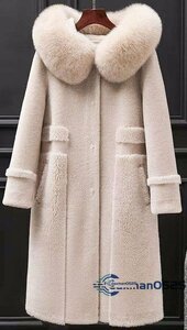  hat attaching * top class * fox fur collar attaching wool long coat fur fur 