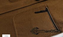 メンズコート ロングコート フード付き ウールコート 紳士 ビジネスコート 厚手 リバーシブル チェスターコート ブラウン M~4XL_画像3