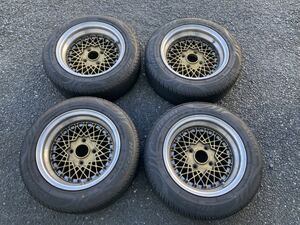 レイズ ボルクメッシュ 7J＋2 14インチ 114.3 4穴 185/60R14 ハイフライ HF201 4本