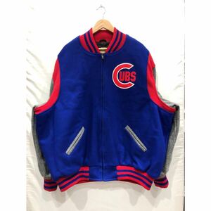 【mitchell and ness】ミッチェルアンドネス cubs jacket cooperstown authentic collection スタジャン XXL ブルー レッド ts202401