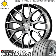 新品 アルファード ハリアー 245/40R20 BS ポテンザ S007A レッジェーロ 20インチ 8.5J +35 5/114.3 サマータイヤ ホイール 4本SET_画像1