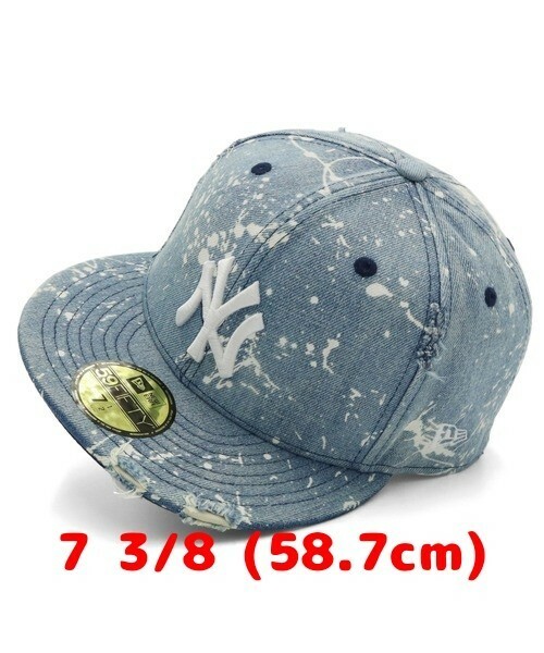 NEW ERA 59FIFTY ヤンキース デニム ダメージ加工 × ペンキ加工