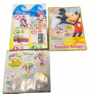 ディズニー　英語　World of English ミッキーマウス　ステッカー　CD お風呂ポスター