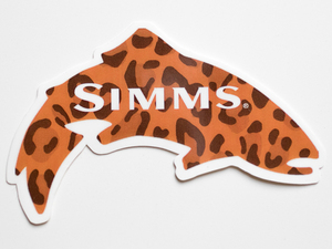 SIMMS Syms orange duck trout logo-sticker 