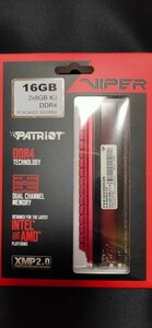 PATRIOT　VIPER　DDR4　16GB 2*8GBkit