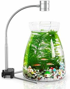  水槽 ライトと水草植物育成ライト スタンド 多機能 カラー LED 小型アクアリウム ライト