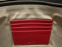 MARNI カードスロット付クラッチバッグ PHMO0003U1 ミントグリーンｘレッドｘブラウン タグ付新品・保護袋付 送込☆マルニ カーフレザー製_画像6