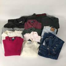 ER1219-7-3 ナイキ Polo ポロ Champion renoma RALPH LAUREN Levis リーバイス MESSAGE BOARD レディース 11点 まとめ売り 福袋 120サイズ_画像1