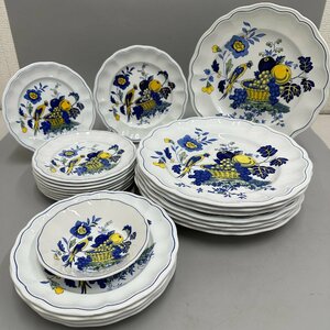 ●○[7]　スポード SPODE BLUE BIRD 大皿 中皿 小皿 まとめて 23枚　6/012607s○●