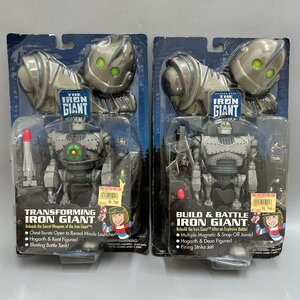 ●○[3]　THE IRON GIANT BUILD & BATTLE TRANSFORMING アイアンジャイアント フィギュア 2点セット 未開封 保管品　6/012203s○●