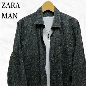 ZARA 総柄シャツ　長袖シャツ　カジュアルシャツ　トップス　羽織もの