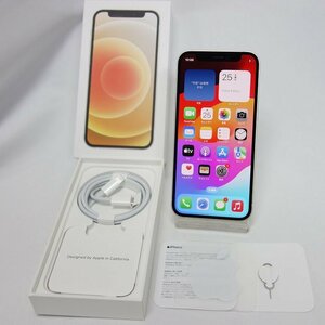 1円スタート SIMフリー iPhone 12 mini 128GB ホワイト Appleストア購入 バッテリー劣化 インボイス可 送料無料 【本0124-200-0125】清P