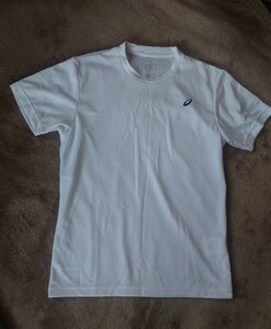 [ Asics asics] white T-shirt size L polyester 100%