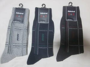 #[Admiral Admiral ]#[ мужской носки носки ]#[ удача .25~27 см ]#[3 пар комплект ]#[ не использовался ]#[ стоимость доставки 230 иен ]#