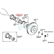 トヨタ カローラ レビン トレノ マリノ (AE82 AE81 EE80 CE80 AE101) カリーナED(ST160) フロント ハブベアリング 左右セット 90369-38003_画像2