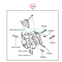 ダイハツ ムーヴ L175S L185S タービン ターボチャージャー + 補器類 ガスケット 10点セット VQ53 17201-B2030 17201-B2031 コア返却不要_画像9