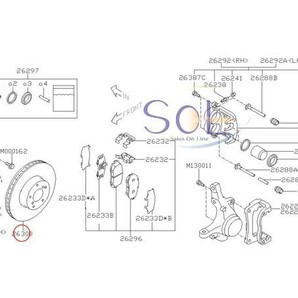 スバル インプレッサ(GC8 GF8 GD9 GG2 GG3 GGC GGD) フロント ブレーキローター ブレーキディスク 左右セット 26310AA092 26300AE050の画像2