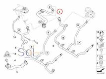 BMW E82 E88 E90 E91 E92 E84 ラジエーター ラジエター クーラントホース アッパーホース 120i 320i X1 18i 17127531768 出荷締切18時_画像2