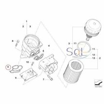 BMW E46 E90 E91 E82 E87 E88 E84 X1 エンジンオイルフィルターハウジング ガスケット 318i 320i 116i 118i 120i 18i_画像2