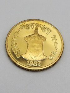 ブータン金貨 1982年 8.1g 22金 イエローゴールド コイン GOLD コレクション 美品 現状品渡し J123-6