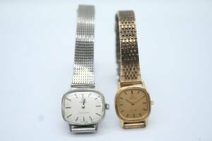 【現状品】2本セット OMEGA Geneve 511 413 Cal.625 + De Ville 976 001 Quartz Cal.1445 Ladies Watches オメガ レディース 時計#W773