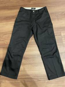 定価3万　MASSES マシス x M&M WORK PANTS ワーク パンツ S BLACK 黒　ブラック エムアンドエム