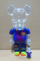 ☆★400％ 100％ BE@RBRICK FC バルセロナ サッカー ベアブリック メディコムトイ★☆_画像1