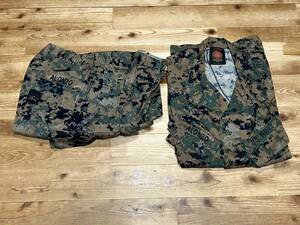 米軍 USMC 防虫仕様 ウッドランドマーパット迷彩 ジャケット・トラウザーセット L-R 中古良品 海兵隊 海軍 AOR Crye 5.11 LBT M4 M1911