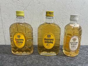 1-S46 古酒 未開栓 SUNTORY WHISKY サントリー ウィスキー 1899年 40％ 180ml×3 三本セット 保管品 購入時期不明 厳重梱包発送