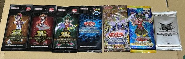 遊戯王　未開封パック　セット　7パック　十代　九十九遊馬　榊遊矢　リミテッド　エディション9 プレミアム　パック　アドバンス　等