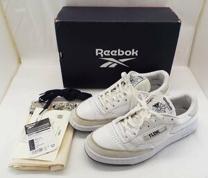 R146〇REEBOK(リーボック)×1LDK CLASSIC CLUB/CLUB C/85 ローカット スニーカー テニスシューズ GZ0114 白 27cm 箱/替え紐/袋/タグ付