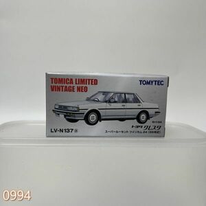 ミニカー 1/64 LV-N137a トヨタ クレスタ スーパールーセント(ホワイト) 「トミカリミテッドヴィンテージNEO」 [280620] 管:994 [39]