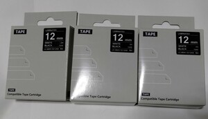 3 piece set 12mm SS12K Tepra PRO tape cartridge interchangeable goods 