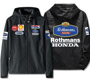 ロスマンズ HRC MotoGPスレーシング ジャケット Rothmans x honda バイクウエアグッズ 冬服 長袖 防風 秋冬新品