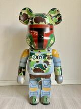 ベアブリック ベイプ ボバフェット 1000％ メディコムトイ スターウォーズ BE@RBRICK BAPE(R) BOBA FETT STAR WARS_画像3