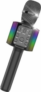 Sky Stone Bluetooth カラオケマイク マイク karaoke LEDライト付き 音楽再生 録音可能 カラオケ機器