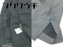 ◇ ORIHICA 千鳥格子 バックジップ　 膝丈 シングル 1B スカート スーツ サイズ7R グレー ブラック レディース_画像10