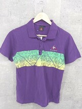 ◇ le coq sportif ルコックスポルティフ 半袖 ポロシャツ サイズM パープル系 メンズ_画像1