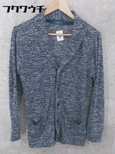 ◇ ◎ NAVY ネイビー 長袖 ショールカラーカーディガン サイズM ホワイト ネイビー メンズ