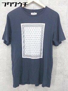 ◇ SATURDAYS NEW YORK CITY サタデーズニューヨークシティ 半袖 Tシャツ サイズM ネイビー＆ホワイト メンズ