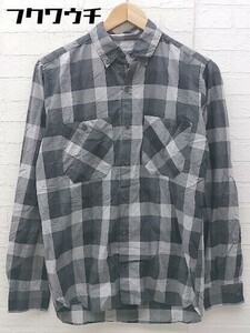 ◇ FREEMANS SPORTING CLUB チェック ボタンダウン BD 長袖 シャツ サイズXS グレー メンズ