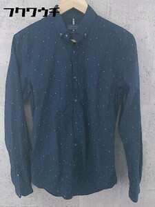 ◇ zara man ザラマン 長袖 シャツ EUR S USA S MEX38 ネイビー ブルー ホワイト # 1002798444218