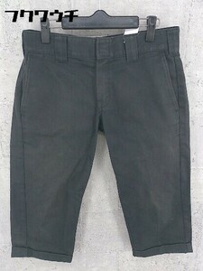 ◇ Dickies ディッキーズ ロールアップ 七分丈 クロップド パンツ W76　30 ブラック # 1002798856608