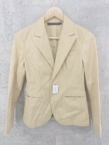 ◇ Ralph Lauren ラルフローレン シングル 1B 長袖 テーラード ジャケット 7 ライトベージュ メンズ