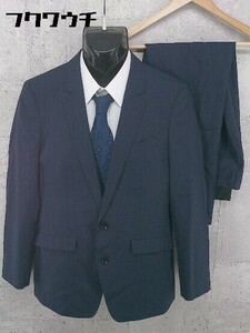 ◇ SUIT SELECT スーツセレクト 背抜き シングル 2B パンツ スーツ サイズA6 ネイビー メンズ
