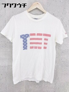 ◇ TMT ティーエムティー 半袖 プリント Tシャツ カットソー サイズM オフホワイト メンズ